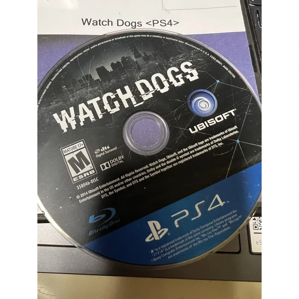 033-021 Watch Dogs PS4 Sony‎ PlayStation 4, 2014 Video Game Combine Shipping